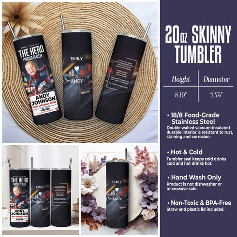 Personalized Baby Spiderman Tumbler – Funny CNN Superhero Gift for Moms & Kids